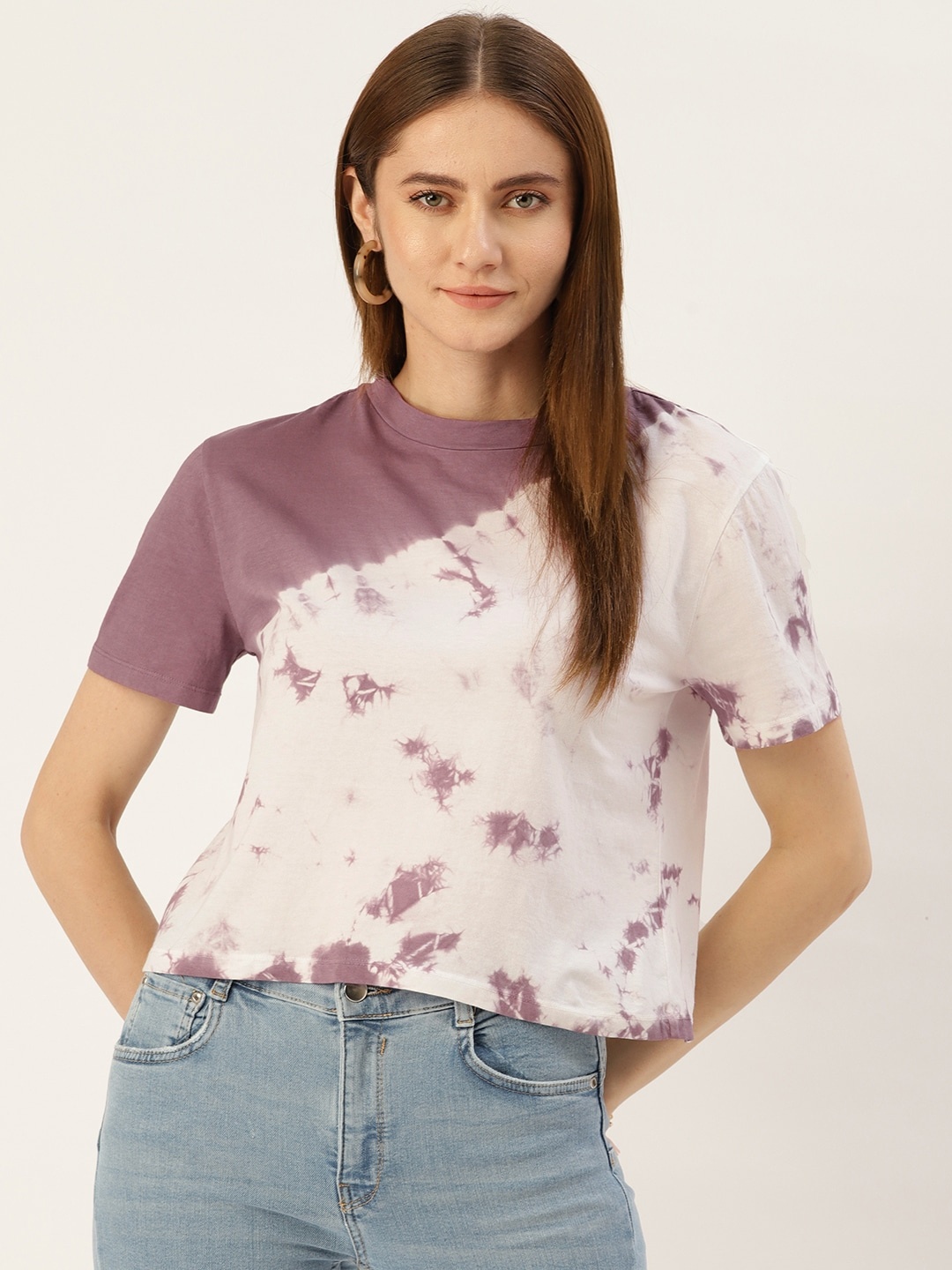 

Madame Tie and Dye Pure Cotton T-shirt, White