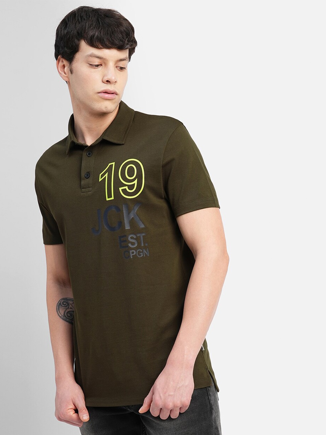 

Jack & Jones Polo Collar Slim Fit T-shirt, Green