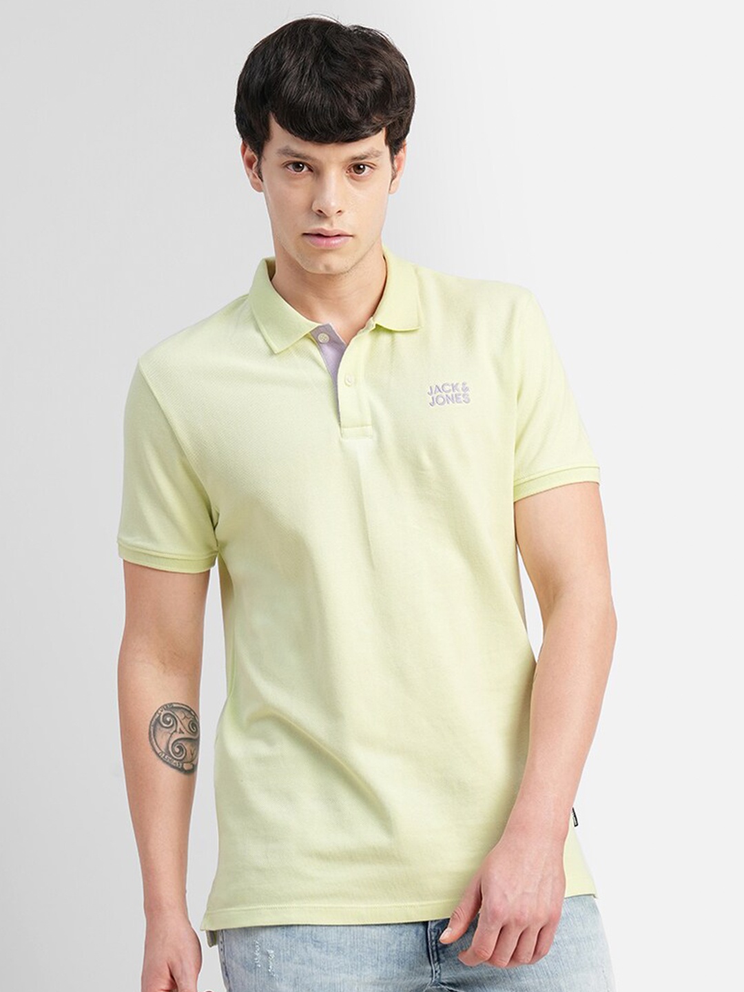 

Jack & Jones Polo Collar Slim Fit Cotton T-shirt, Green