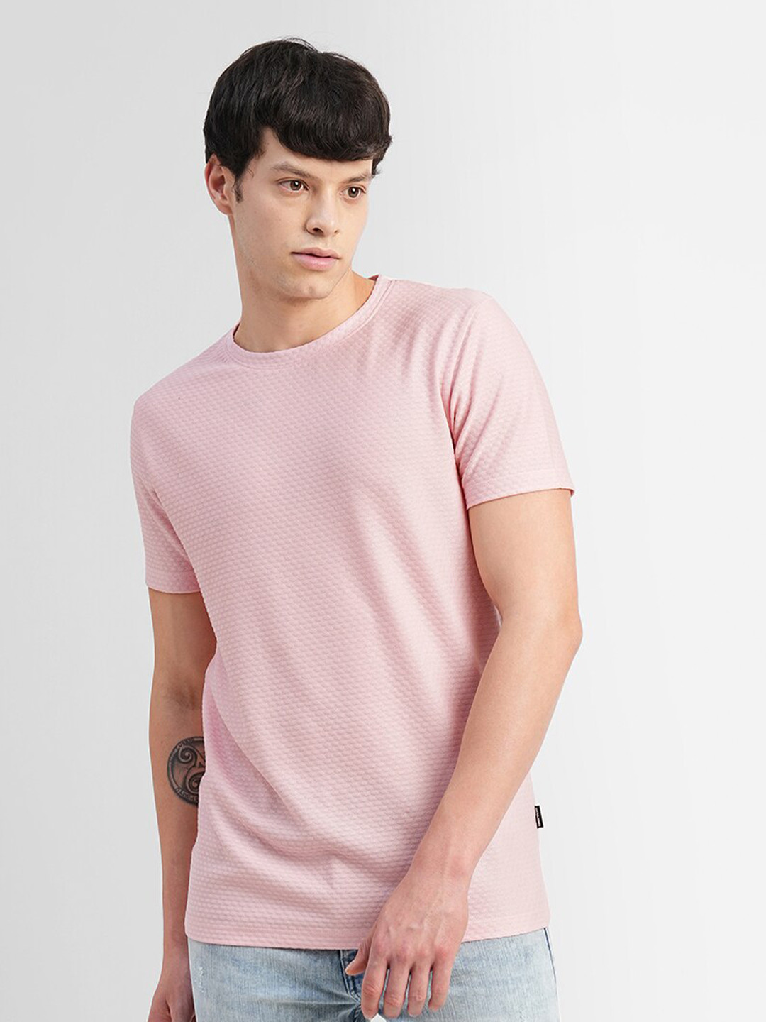 

Jack & Jones Round Neck Slim Fit T-shirt, Pink