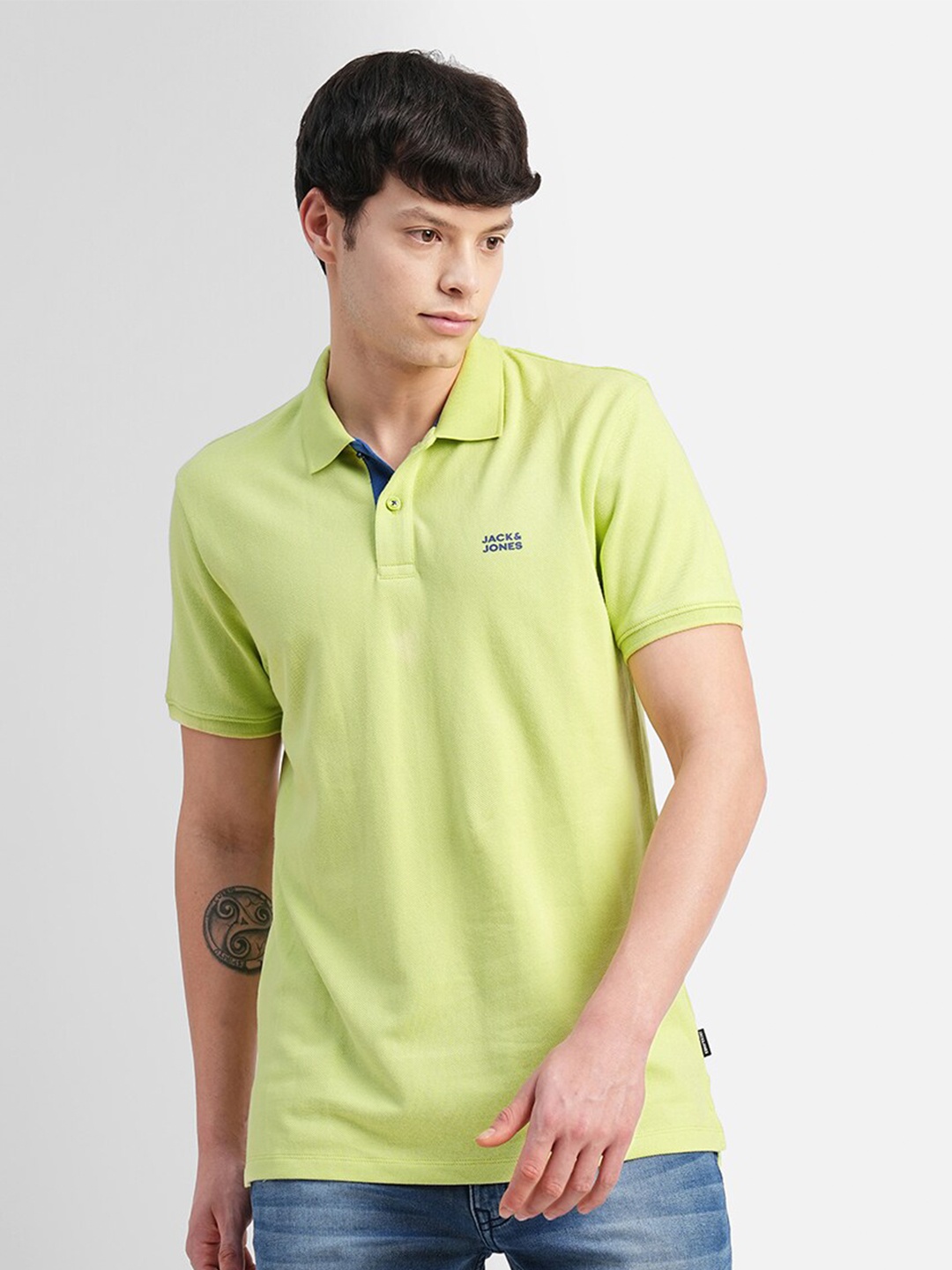 

Jack & Jones Polo Collar Slim Fit Cotton T-shirt, Green