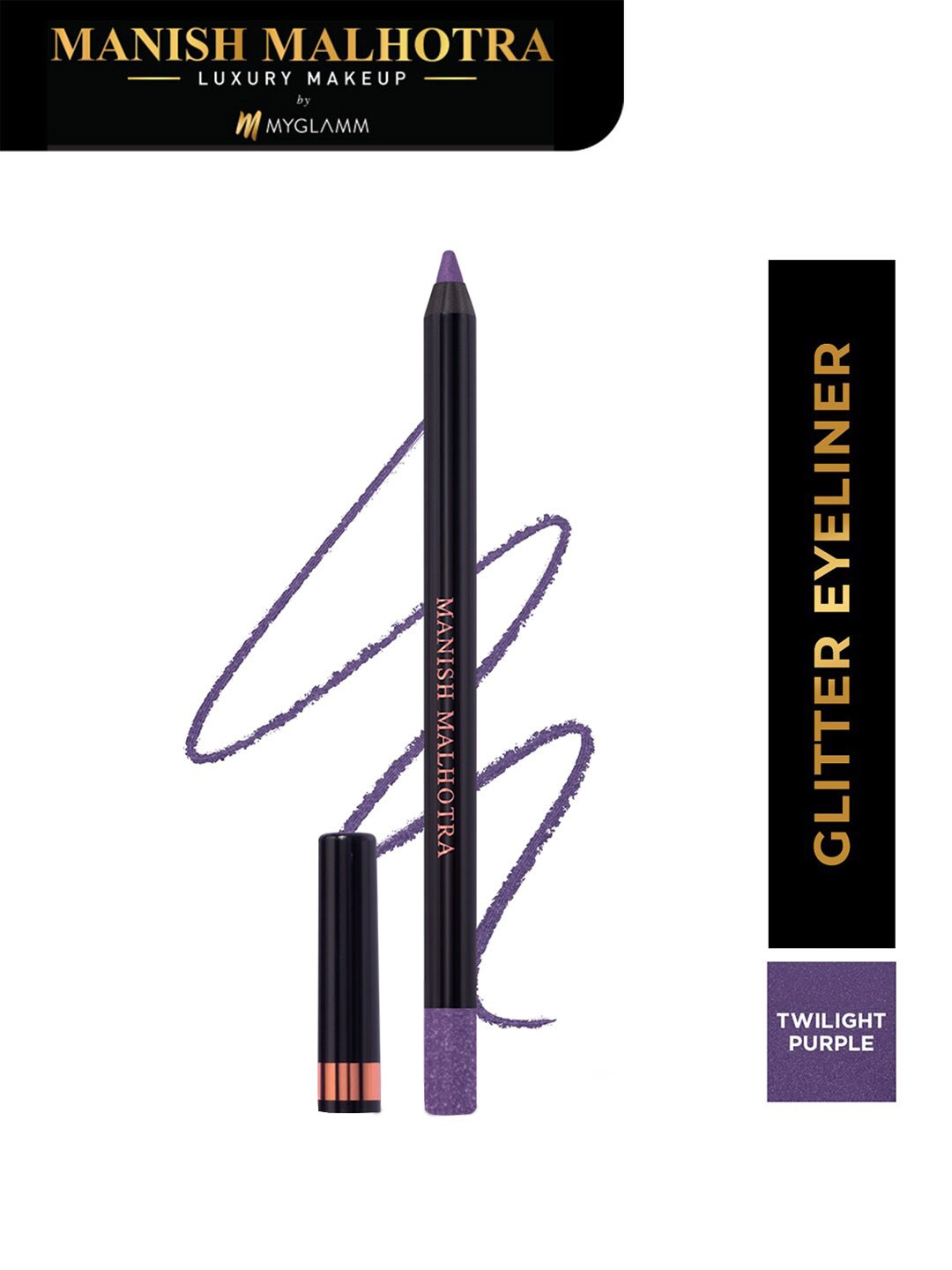 

MyGlamm Manish Malhotra Metallic Waterproof Glitter Eyeliner 1.2g - Twilight Purple
