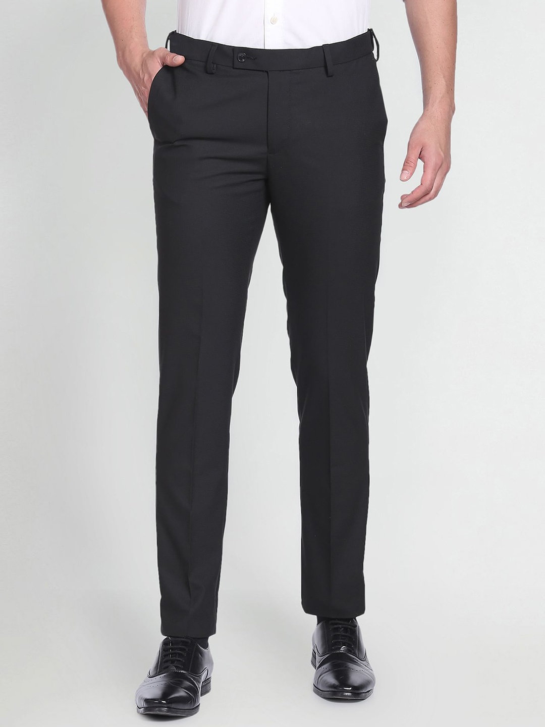 

Arrow Men Tailored Formal Trousers, Black