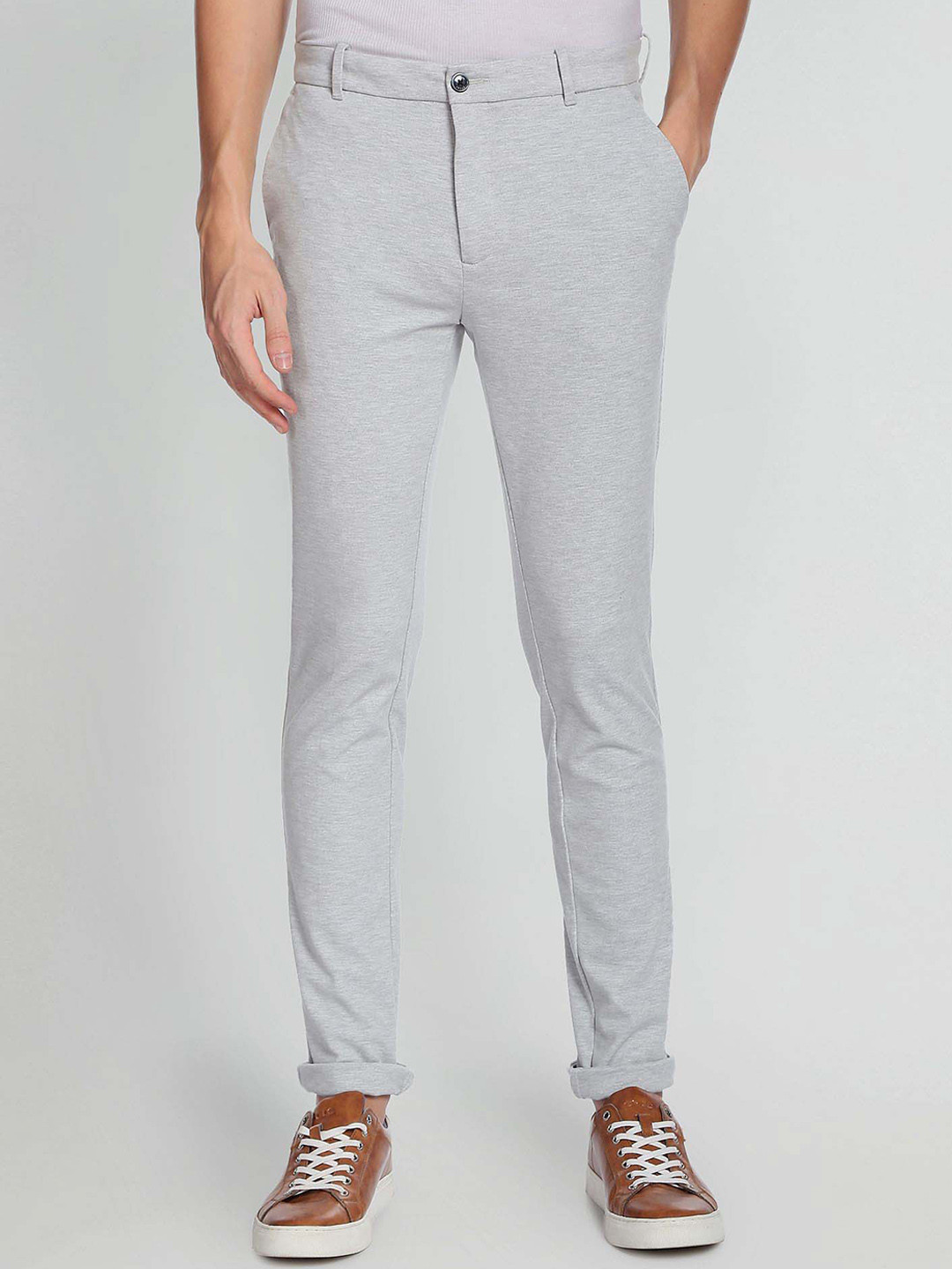 

Arrow Sport Men Skinny Fit Regular Chinos, Grey