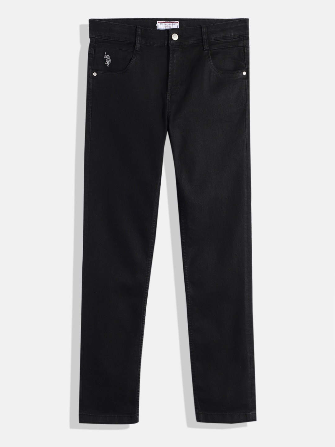 

U.S. Polo Assn. Kids Boys Slim Fit Clean Look Stretchable Jeans, Black