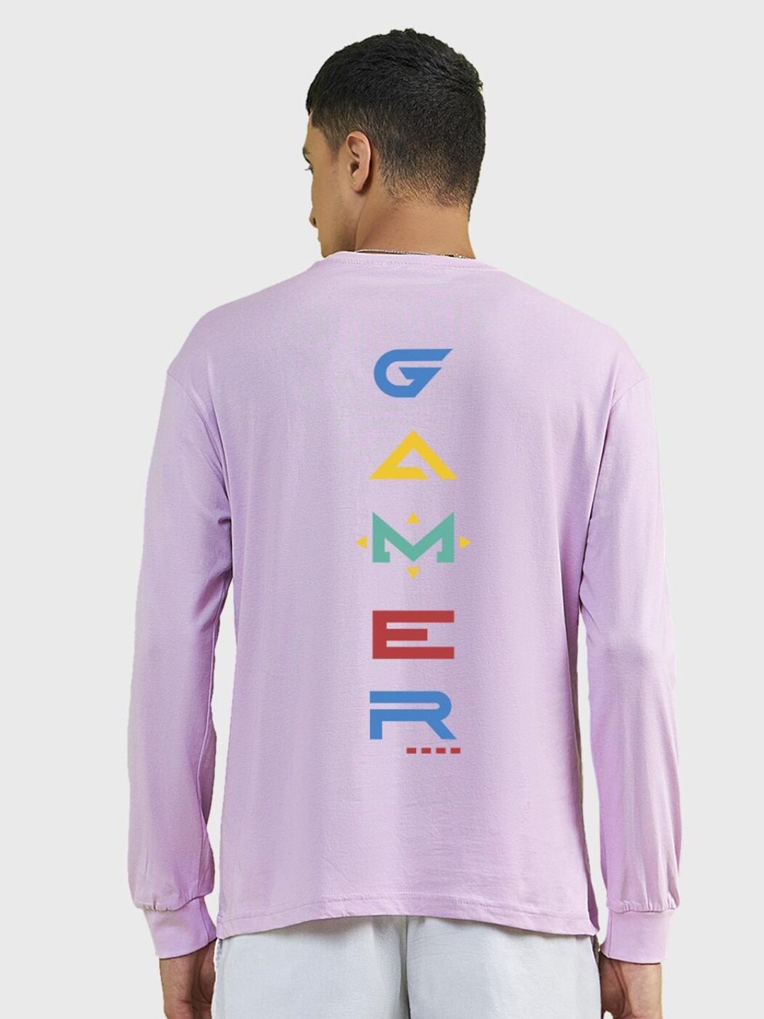 

Bewakoof Gamer Respawn Typography Oversized T-shirt, Purple