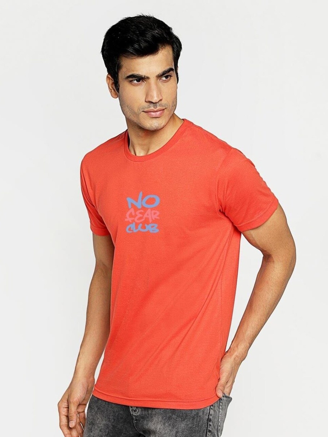 

Bewakoof Typography Printed Cotton T-shirt, Red