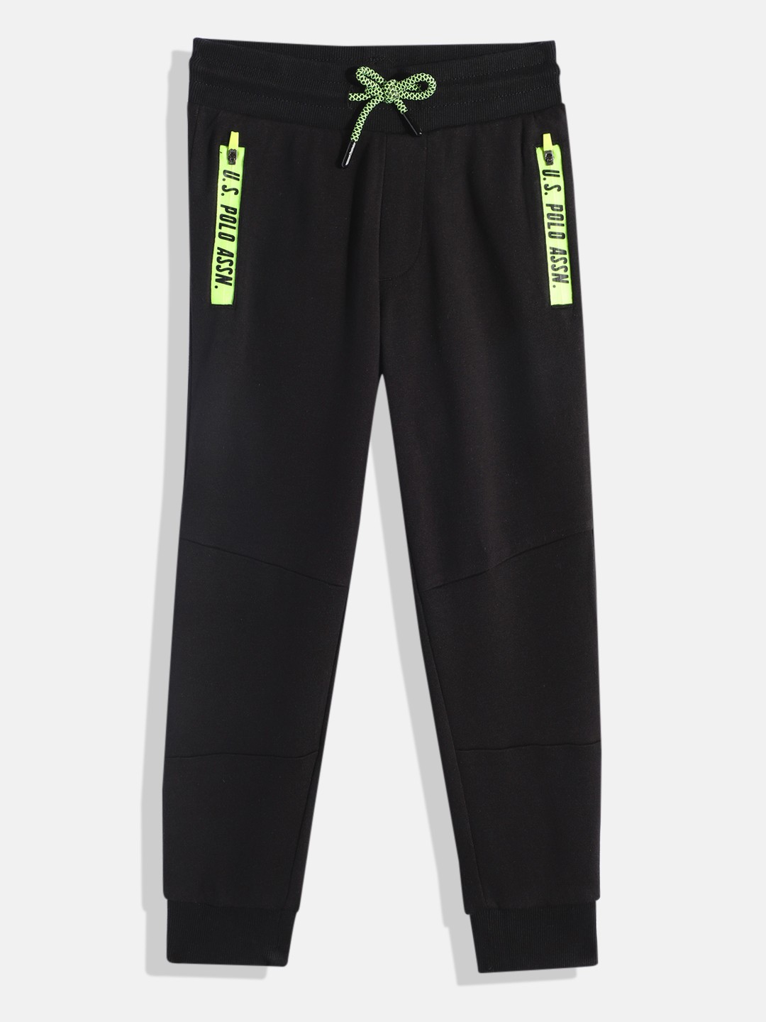 

U.S. Polo Assn. Kids Boys Pure Cotton Regular Fit Joggers, Black
