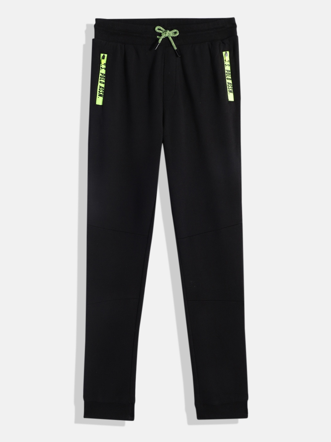 

U.S. Polo Assn. Kids Boys Regular Fit Pure Cotton Joggers, Black