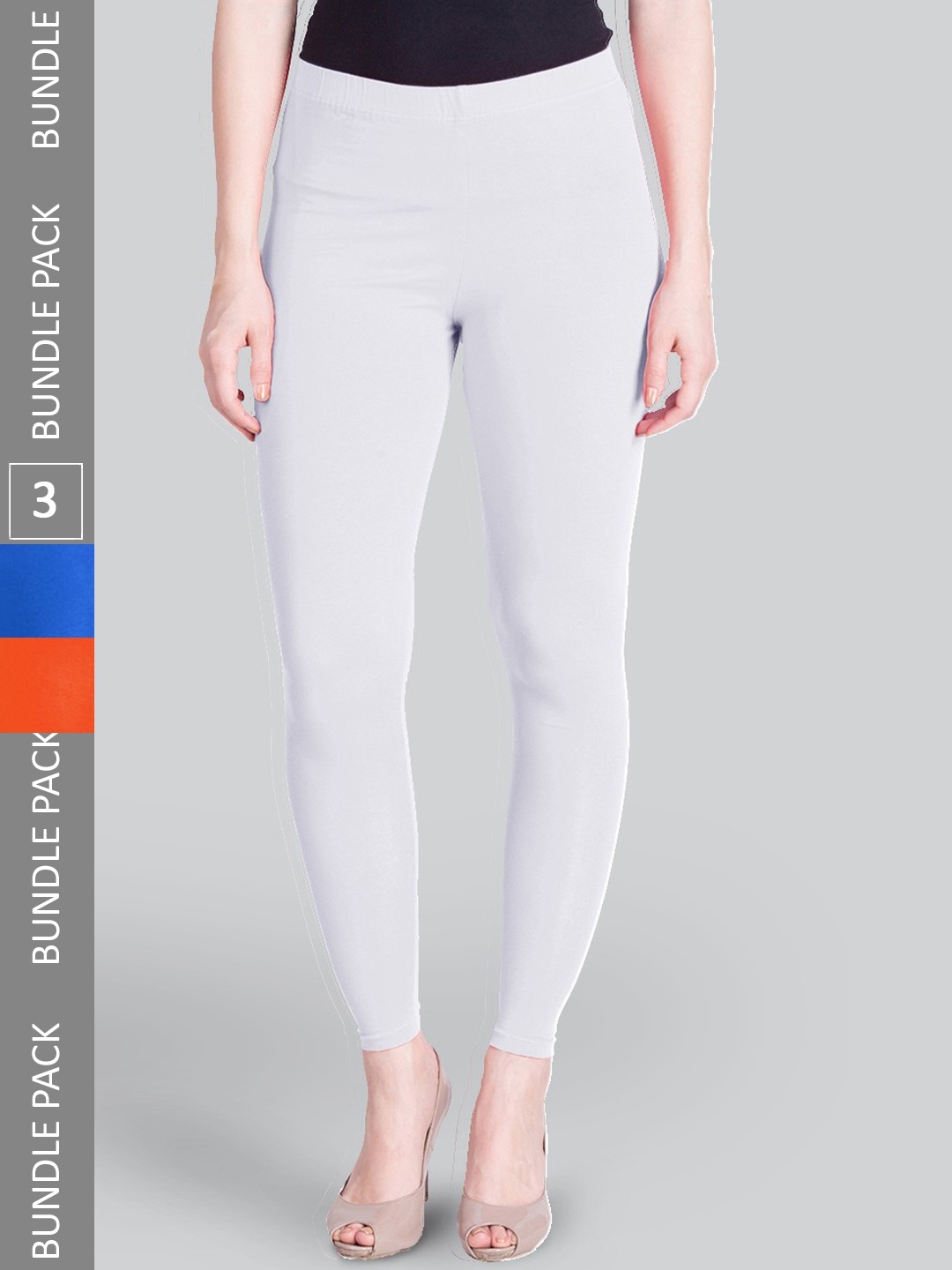 

LYRA Pack Of 3 Ankle-Length Leggings, White