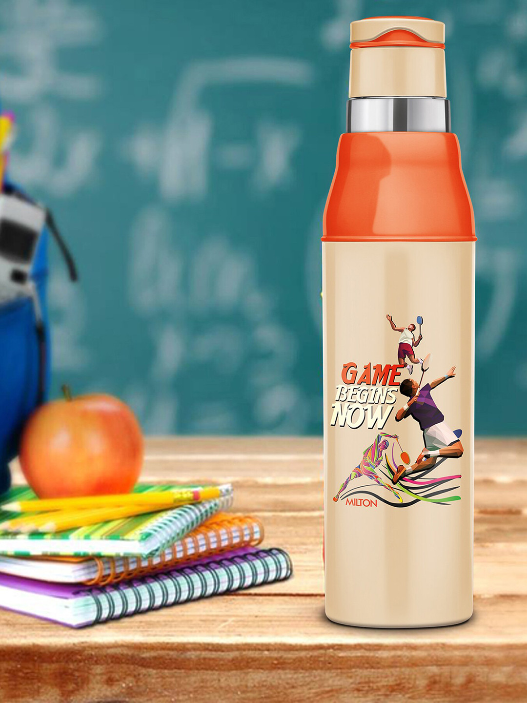 

Milton Kool Steelight 1000 Ivory Inner Steel Insulated School Kids Bottle 810 ml, Cream