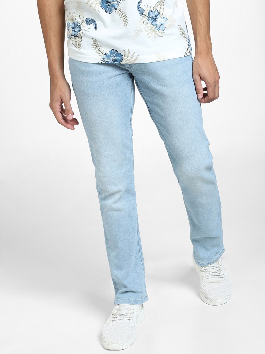 

Jack & Jones Men Regular Fit Low Rise Heavy Fade Cotton Jeans, Blue