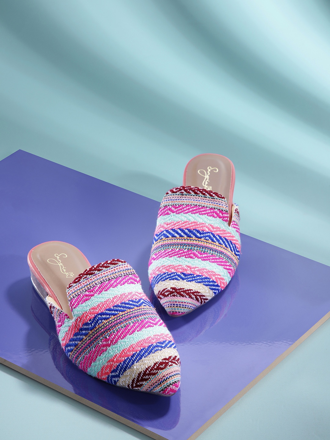 

Sangria Women Woven Design Ethnic Mules, Multi