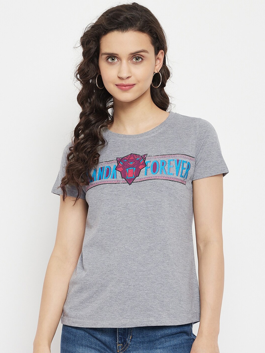 

Marvel by Wear Your Mind Avengers Typography Printed Pure Cotton T-shirt, Grey