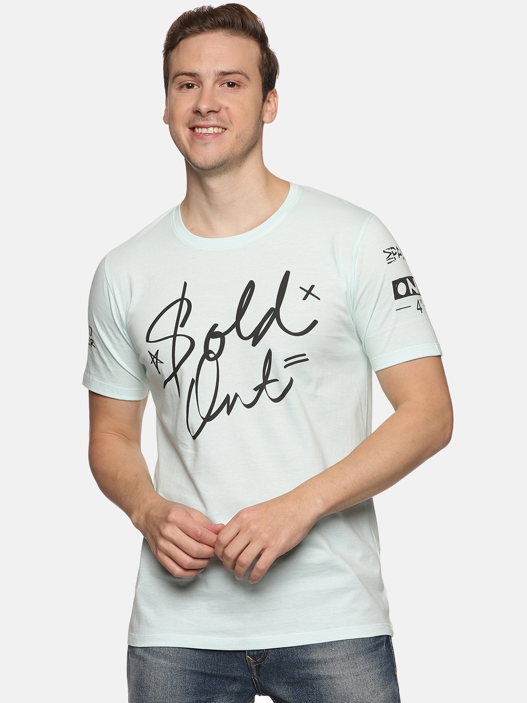 

IMPACKT Typography Printed Slim Fit T-shirt, Blue