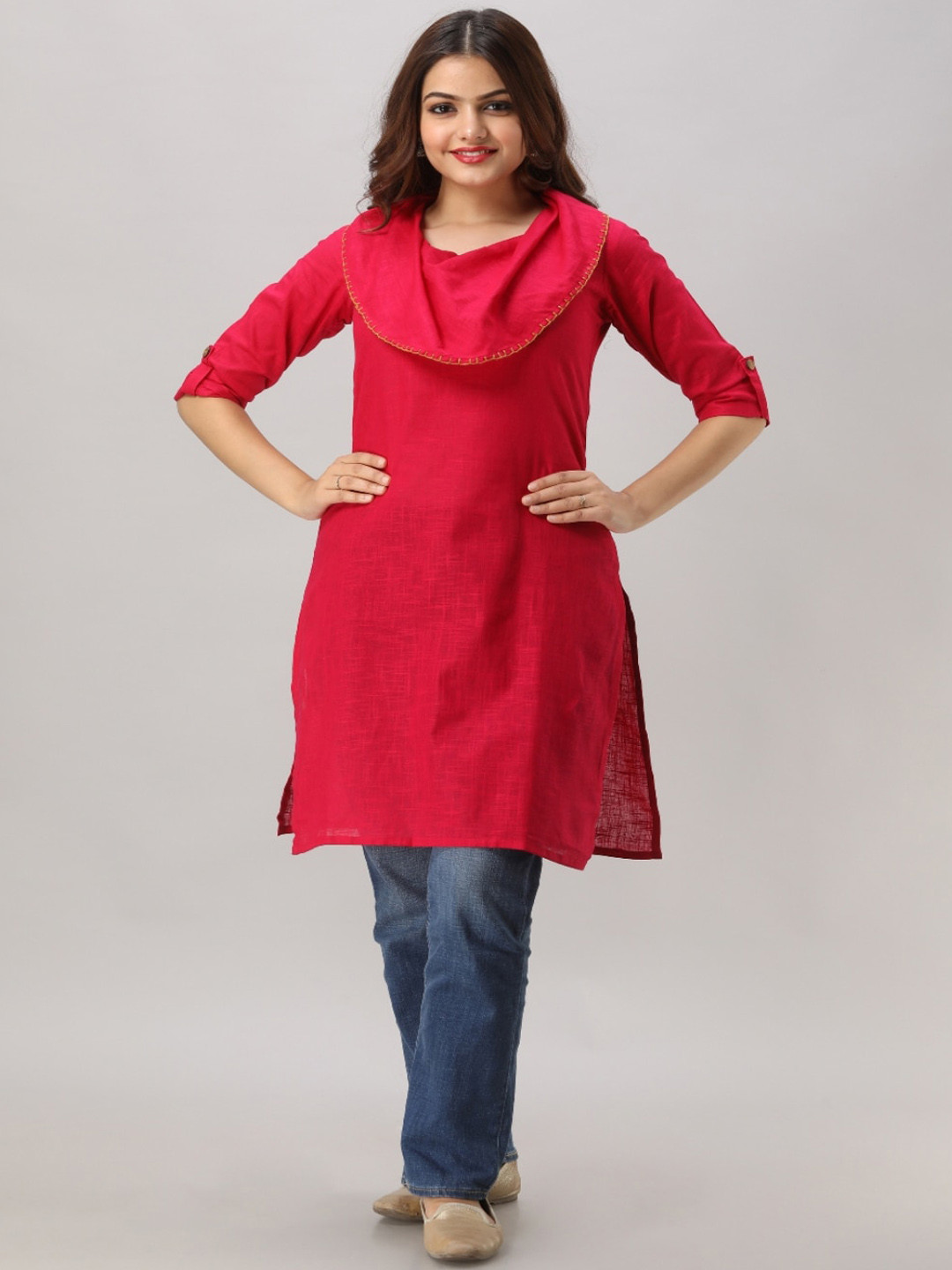 

KALINI Pure Cotton Kurta, Pink