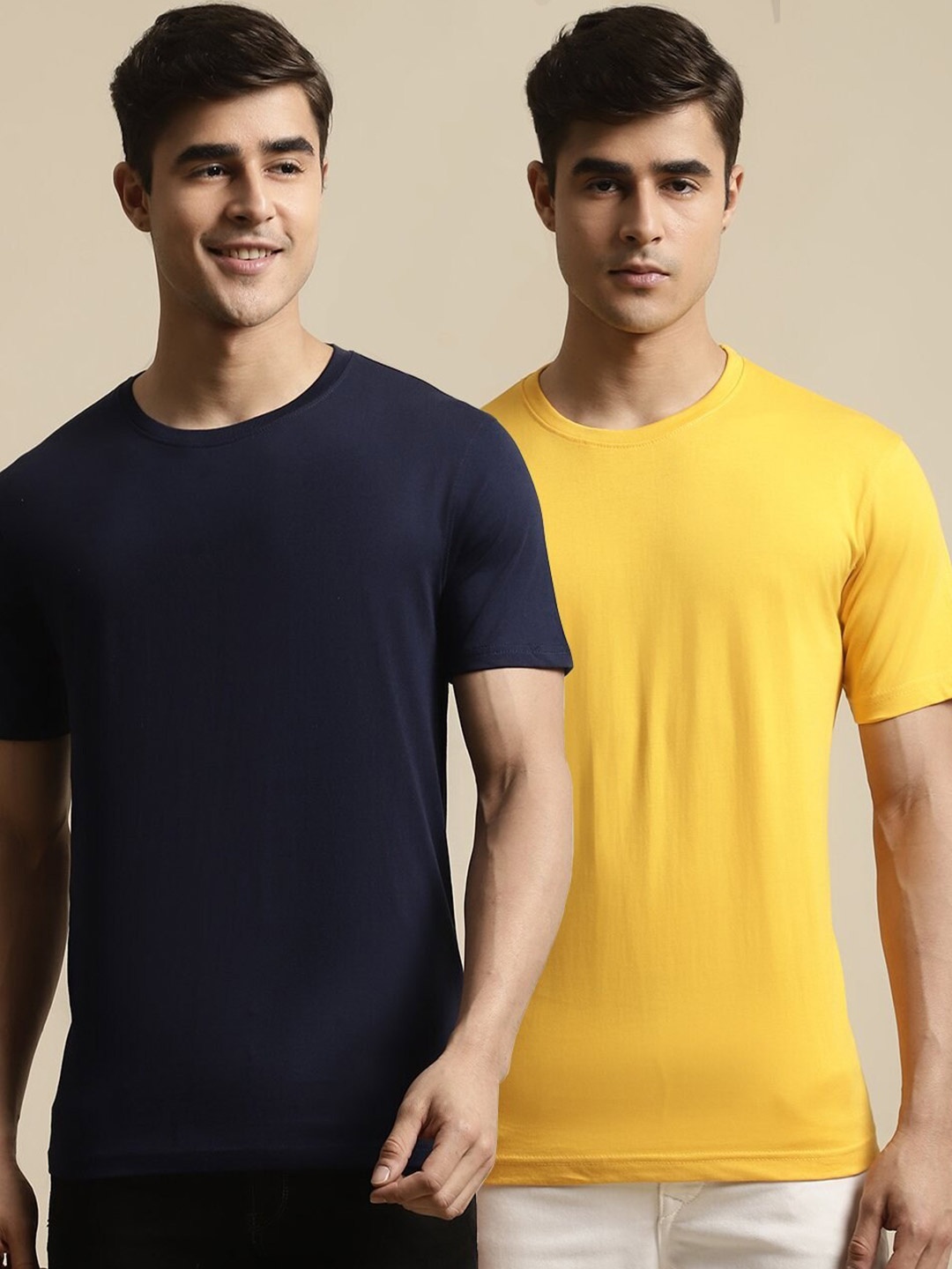 

borse lele Pack Of 2 Pure Cotton T-shirt, Navy blue