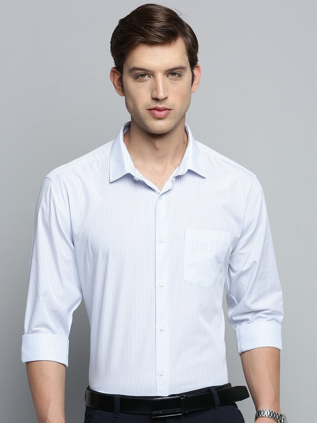 

SHOWOFF Classic Vertical Striped Formal Cotton Shirt, White