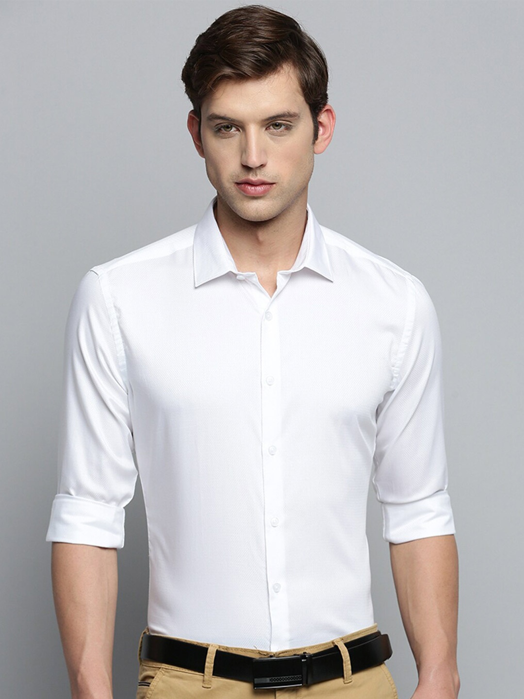 

SHOWOFF Smart Cotton Formal Shirt, White
