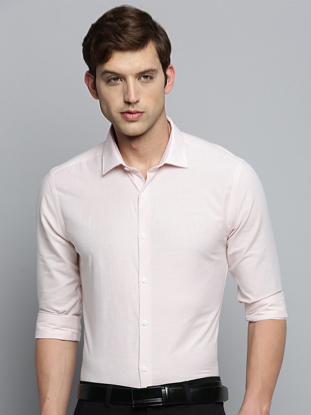

SHOWOFF Classic Cotton Formal Shirt, Peach