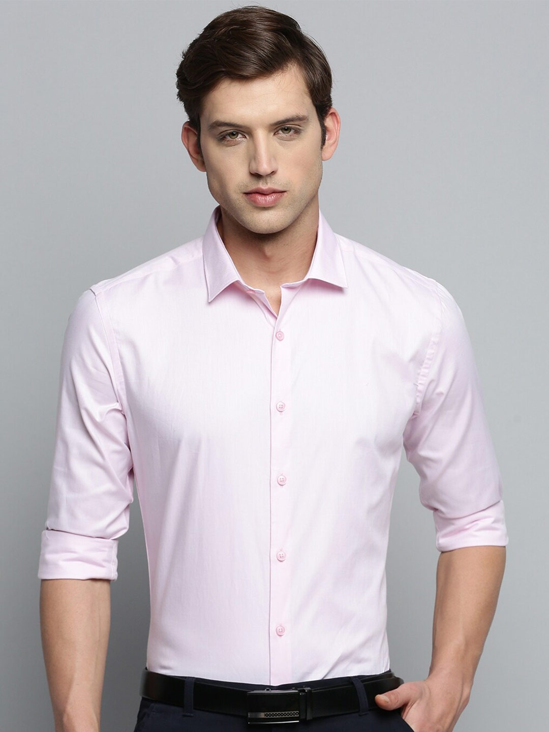 

SHOWOFF Smart Spread Collar Cotton Formal Shirt, Pink