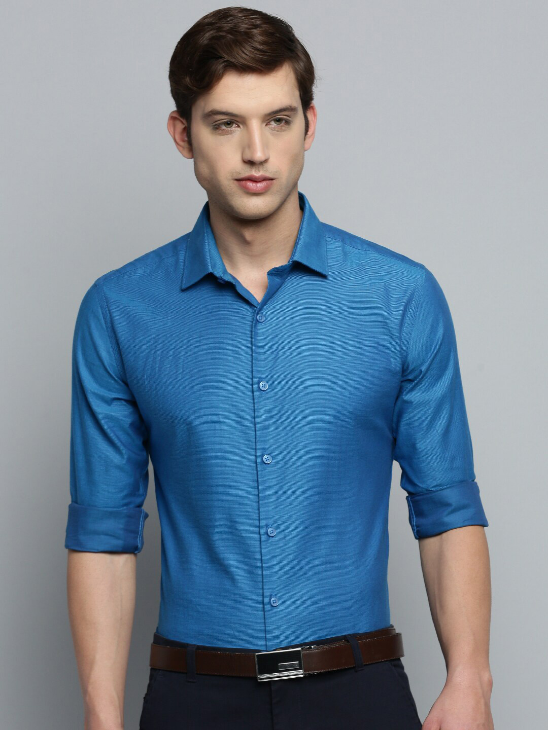 

SHOWOFF Classic Formal Cotton Shirt, Blue