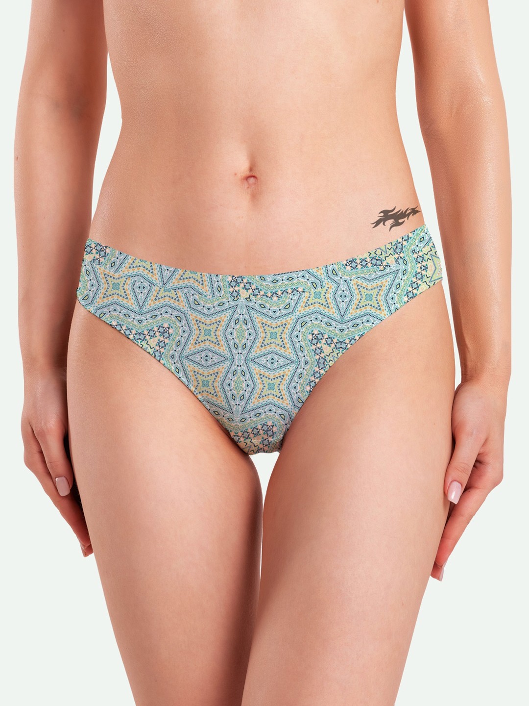 

mezmoda Women Printed Ultra Soft & Breathable Hipster Brief, Blue