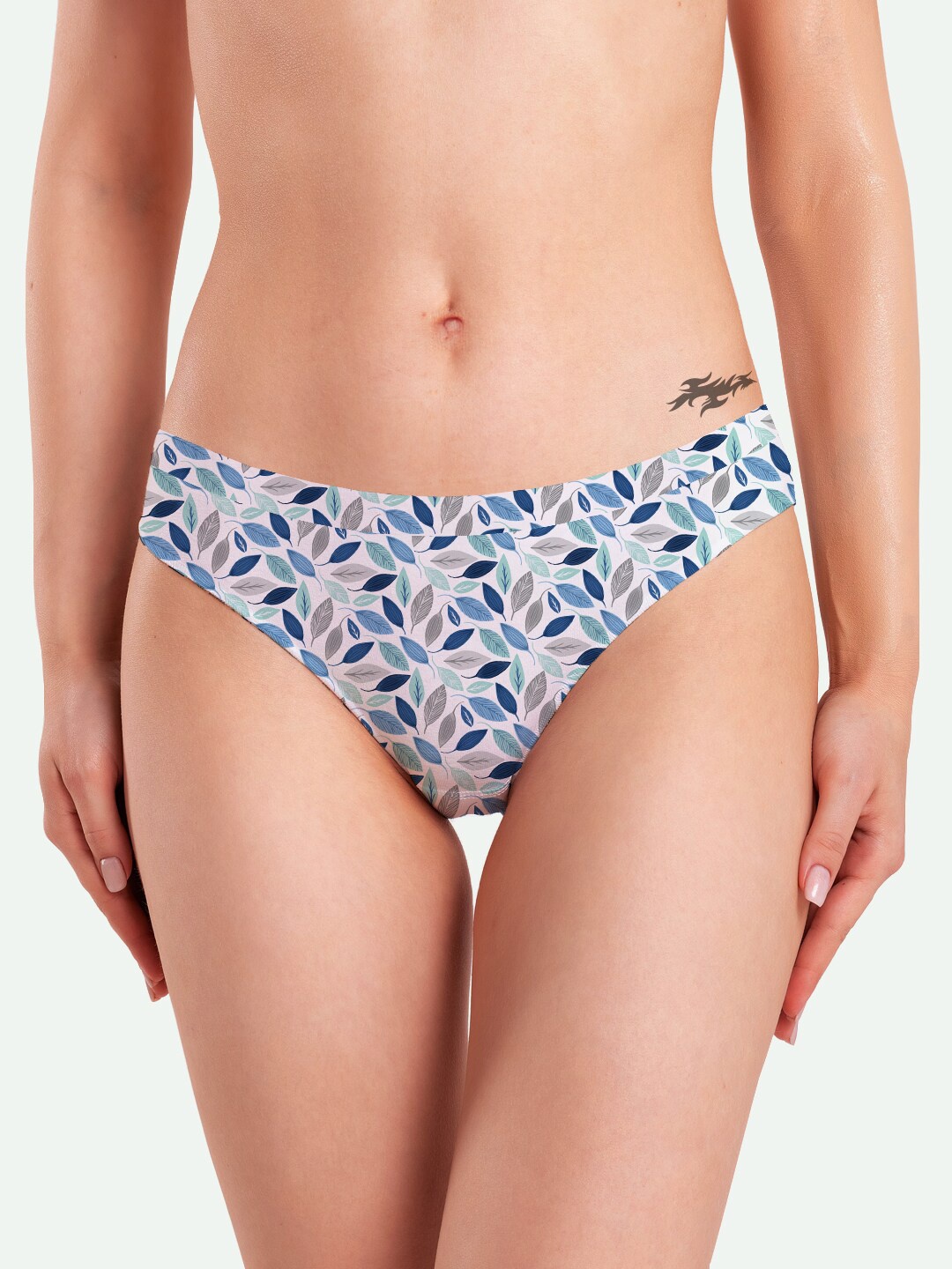 

mezmoda Women Printed Ultra Soft & Breathable Hipster Brief, White