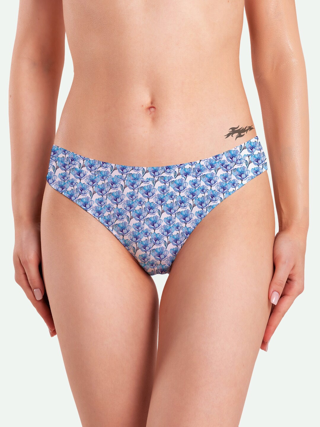

mezmoda Women Printed Ultra Soft & Breathable Hipster Brief, White