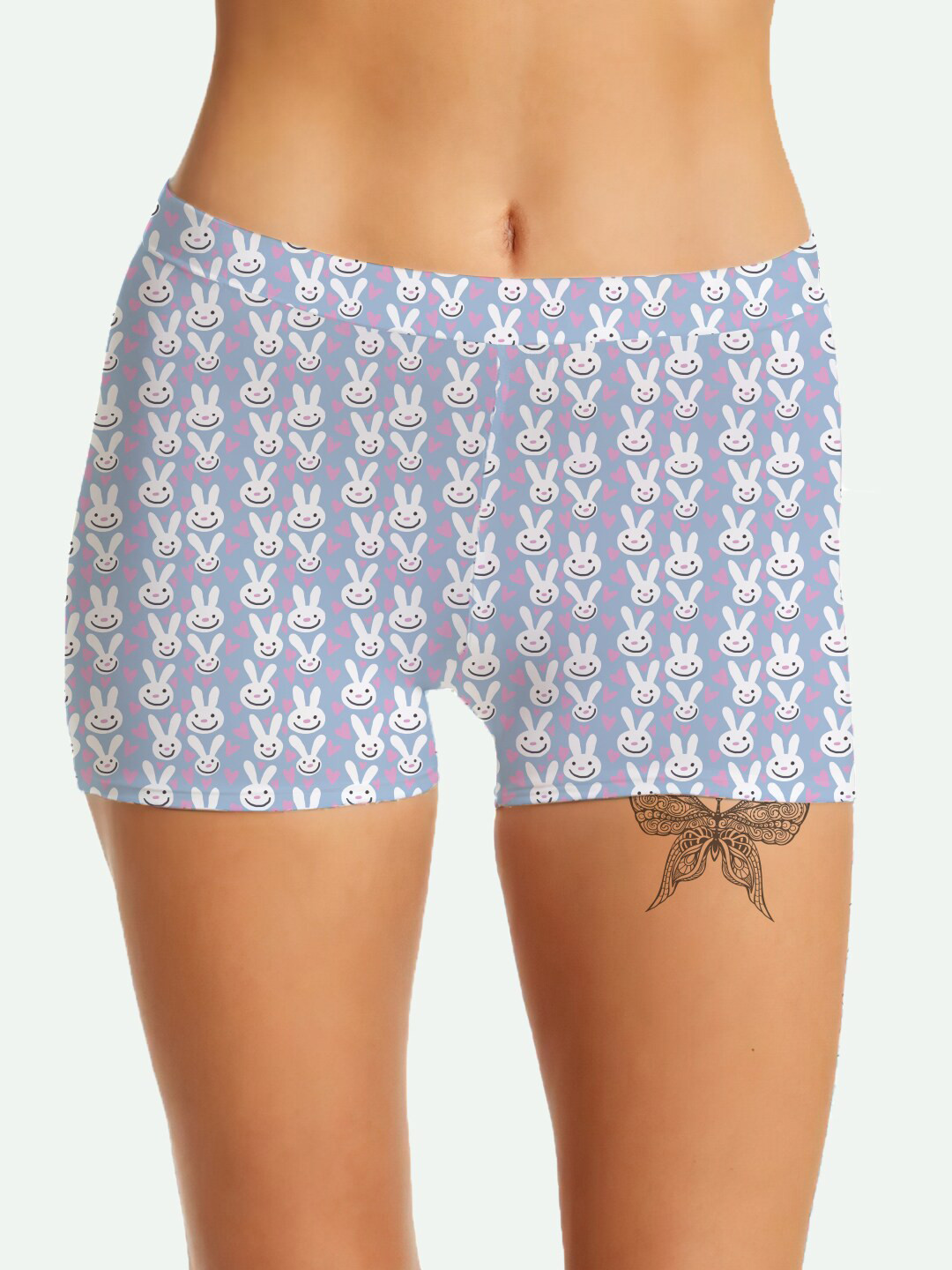 

mezmoda Women Printed Ultra Soft & Breathable Boxer Style Brief, Blue