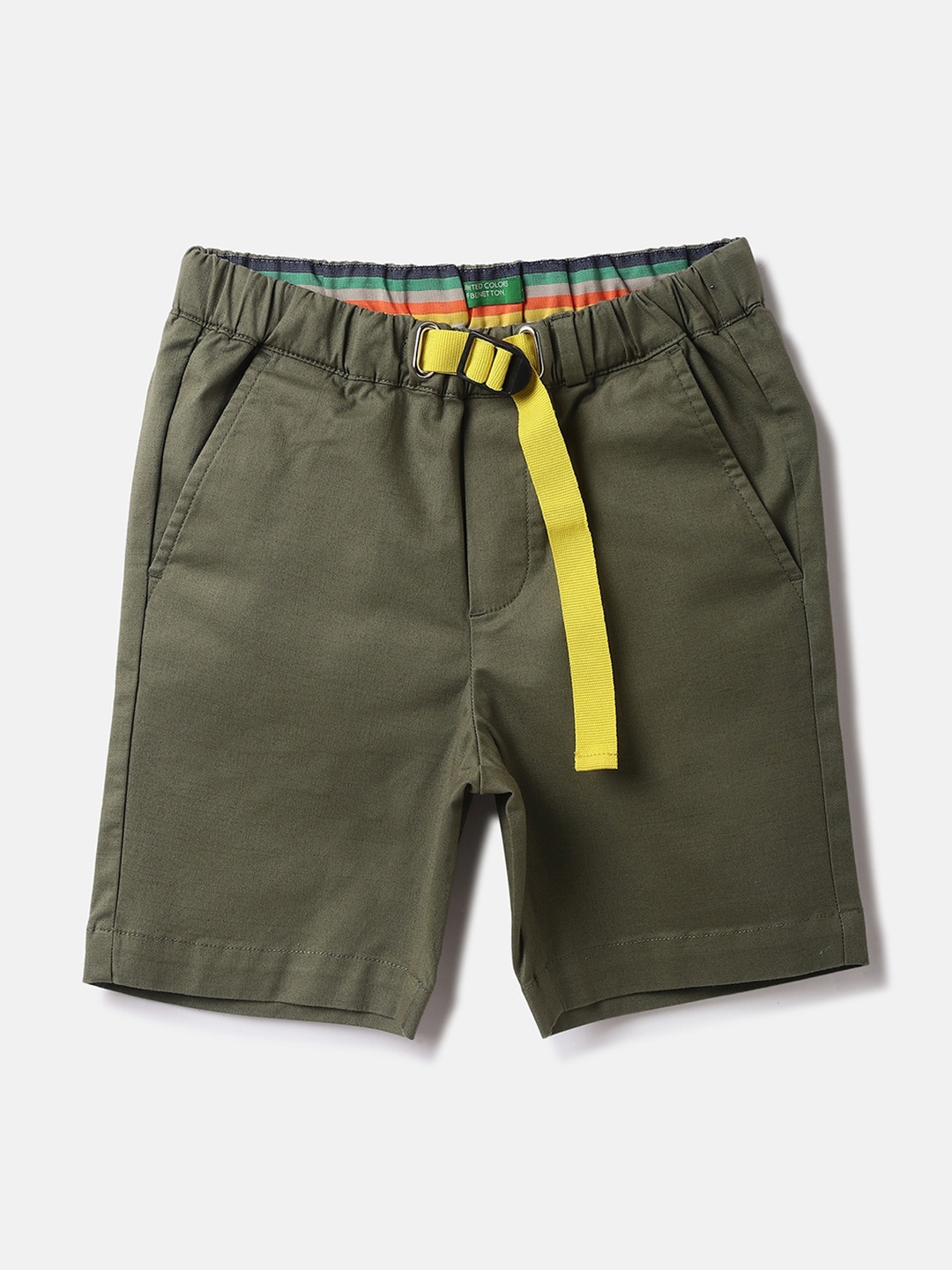 

United Colors of Benetton Boys Mid-Rise Regular Length Boys Shorts, Olive