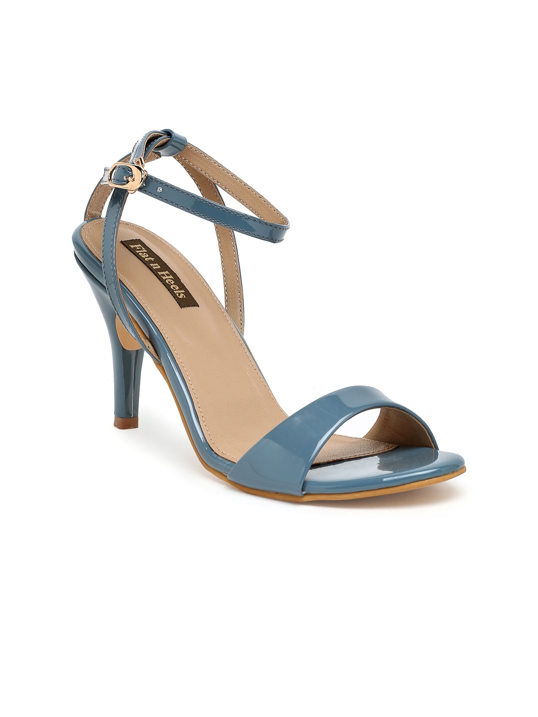 

Flat n Heels Solid Stiletto Heels with Ankle Loop, Blue