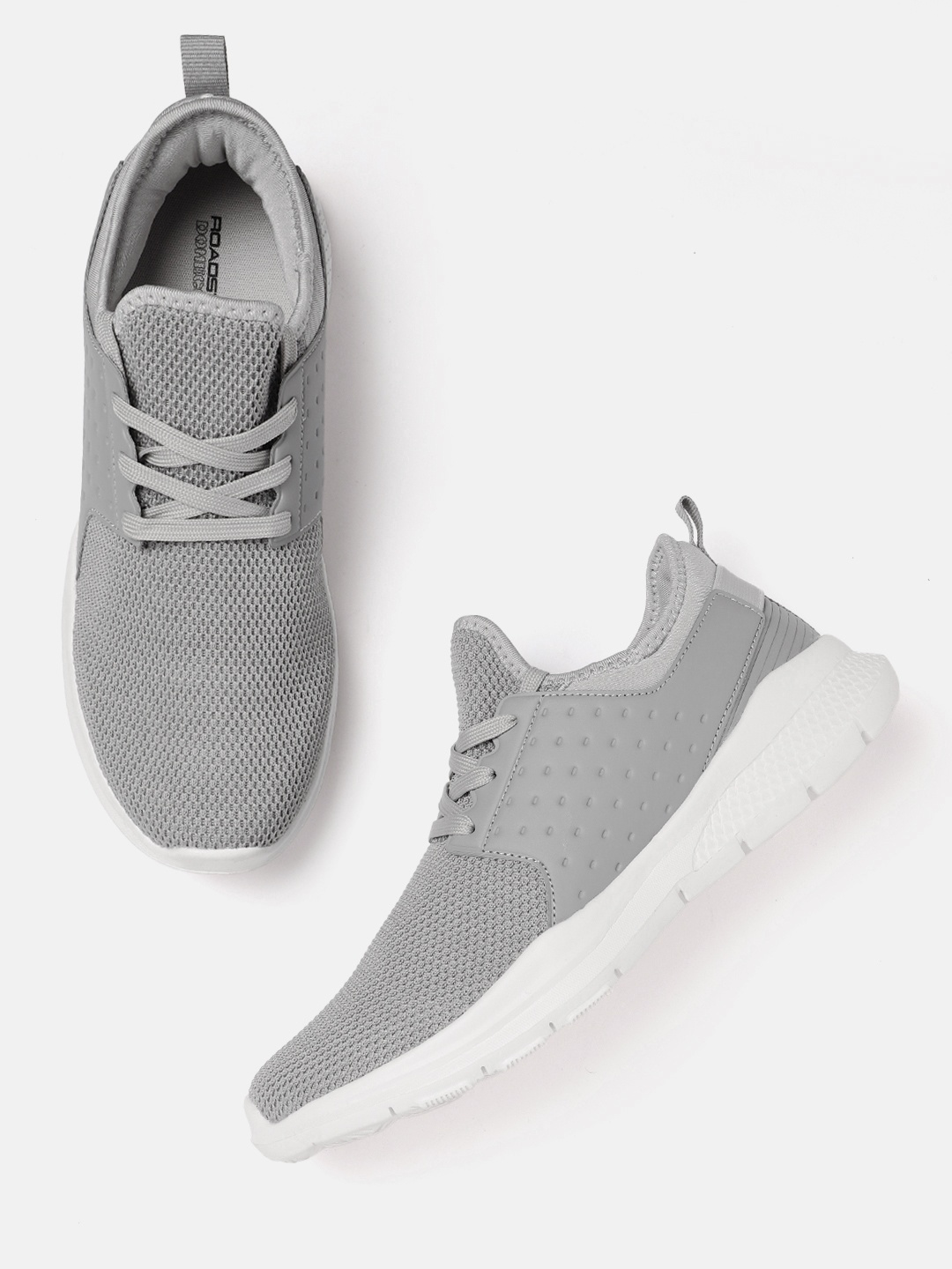 

The Roadster Lifestyle Co. Men Woven Design Sneakers, Grey melange