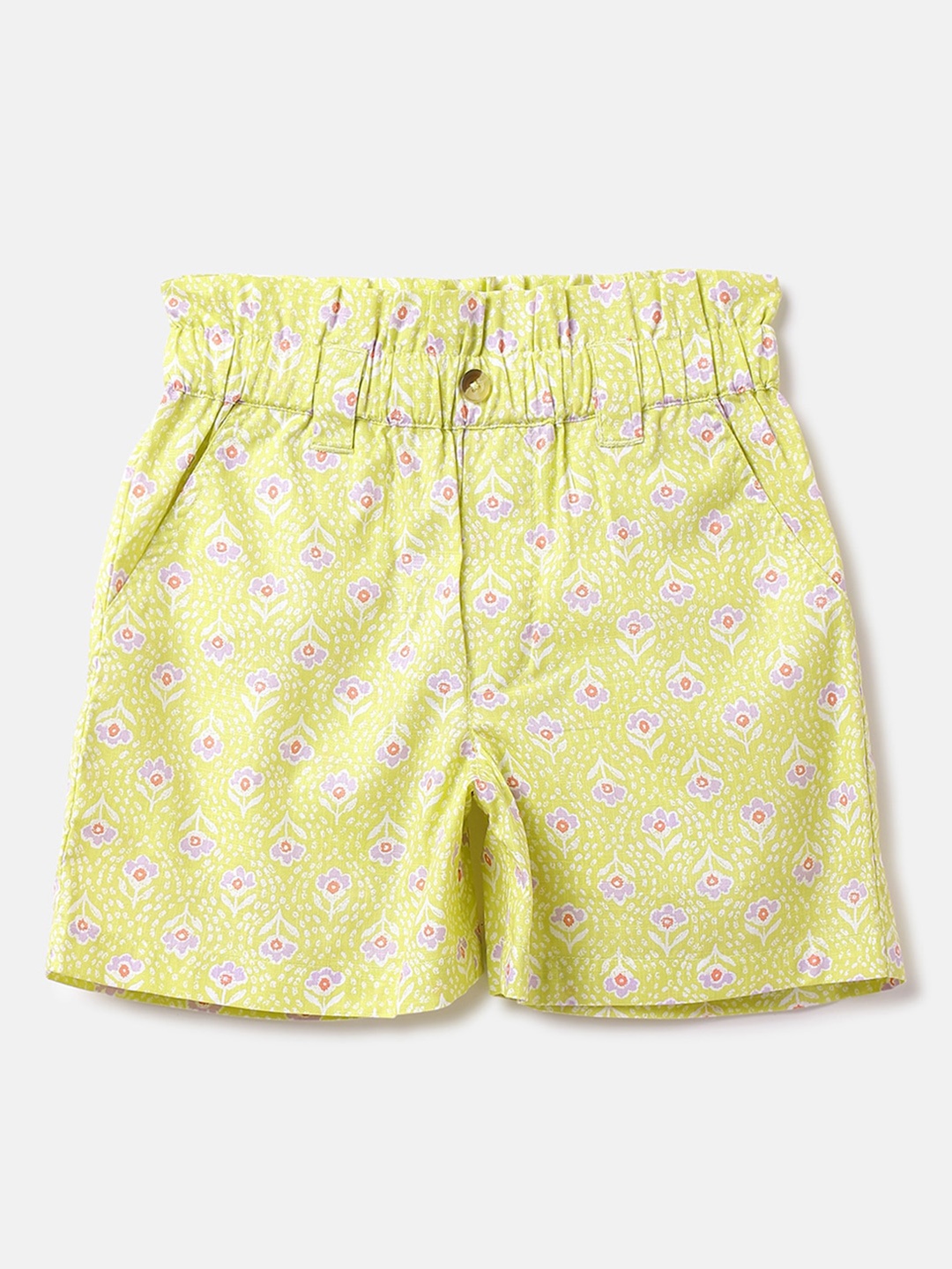 

United Colors of Benetton Girls Printed Shorts, Yellow