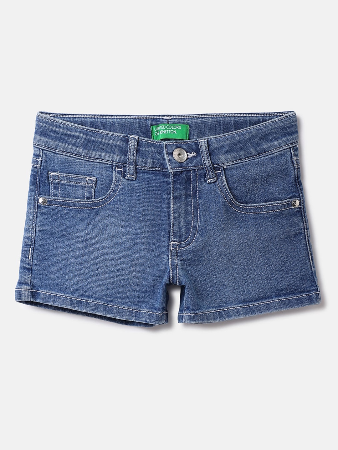 

United Colors of Benetton Girls Denim Shorts, Blue