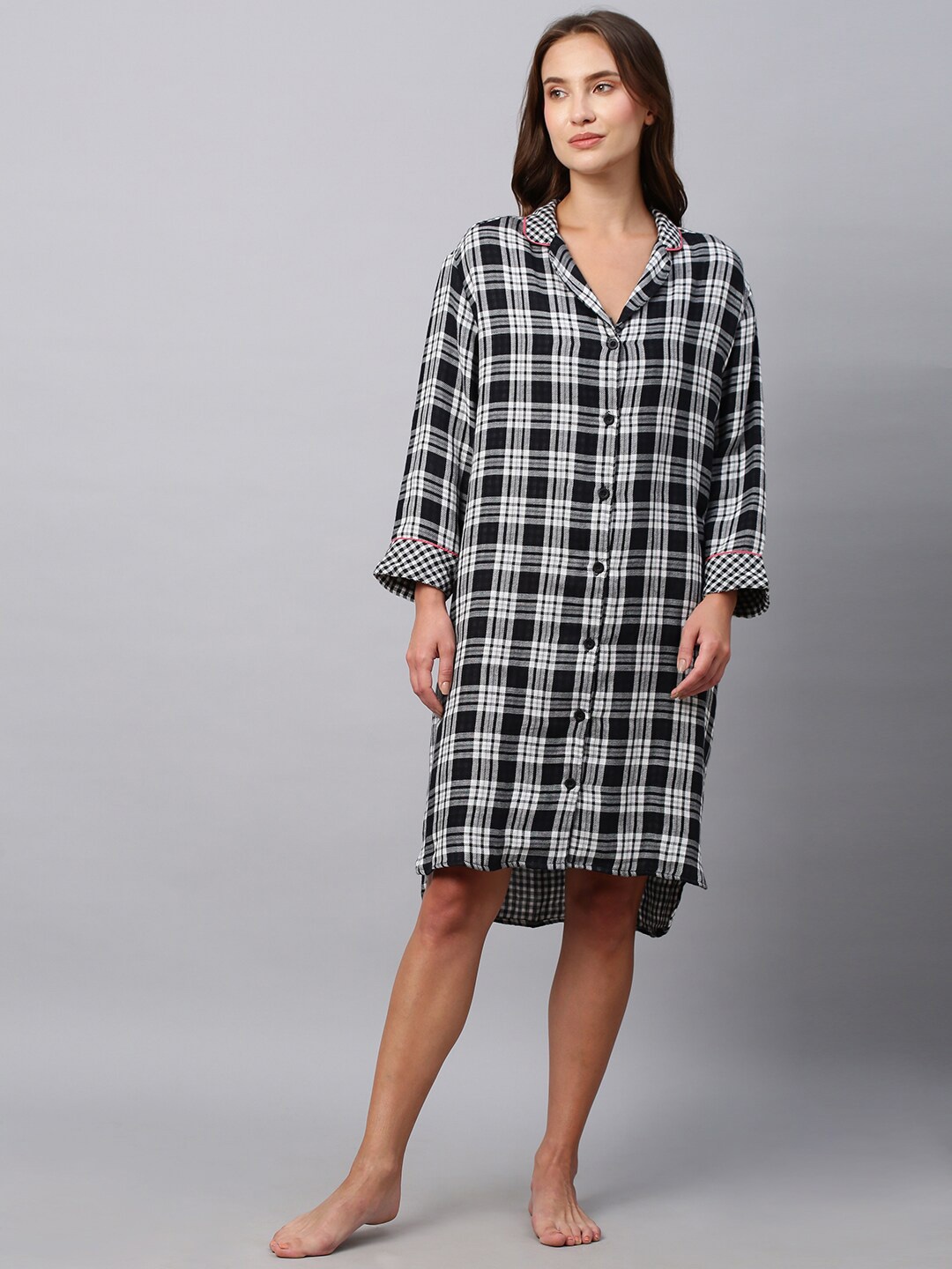 

Chemistry Black Checked Nightdress