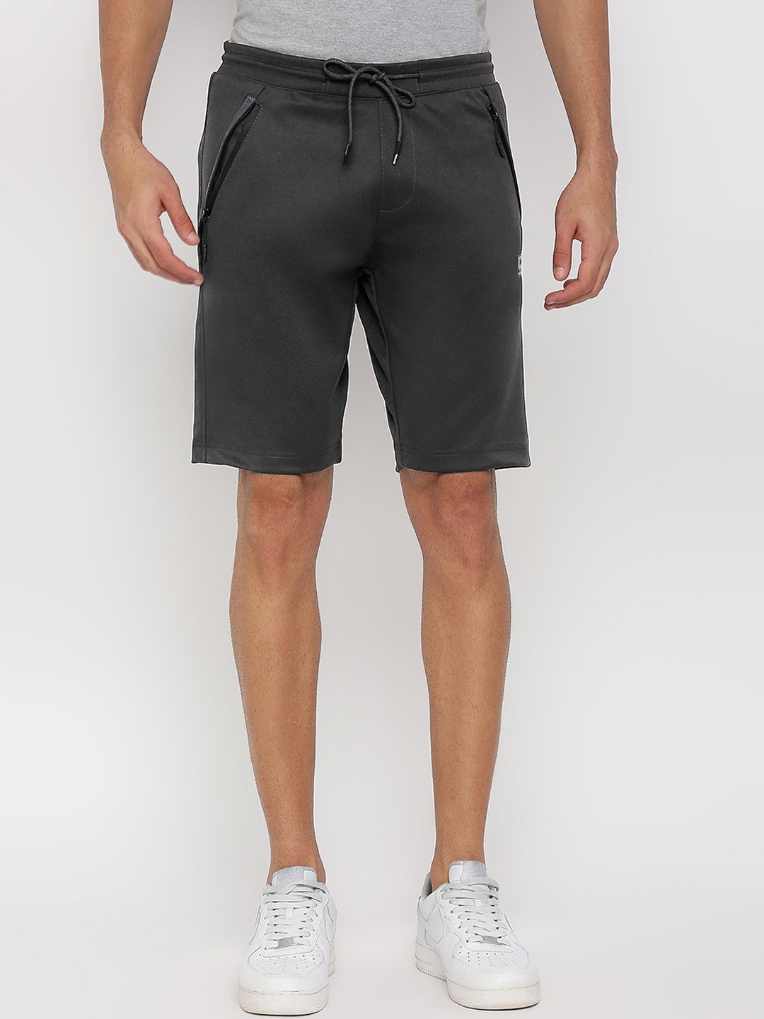 

beevee Men Mid-Rise Shorts, Grey