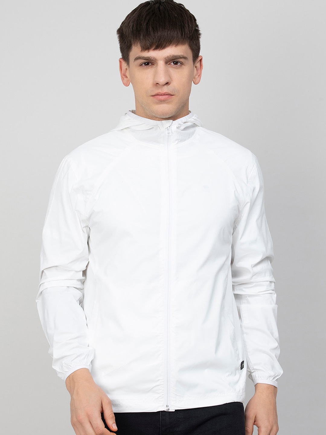 

Fame Forever by Lifestyle Solid Hooded Long Sleeves Sporty Jacket, White
