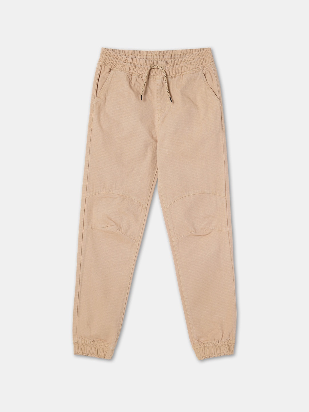 

R&B Boys Relaxed Mid-Rise Cotton Joggers, Beige