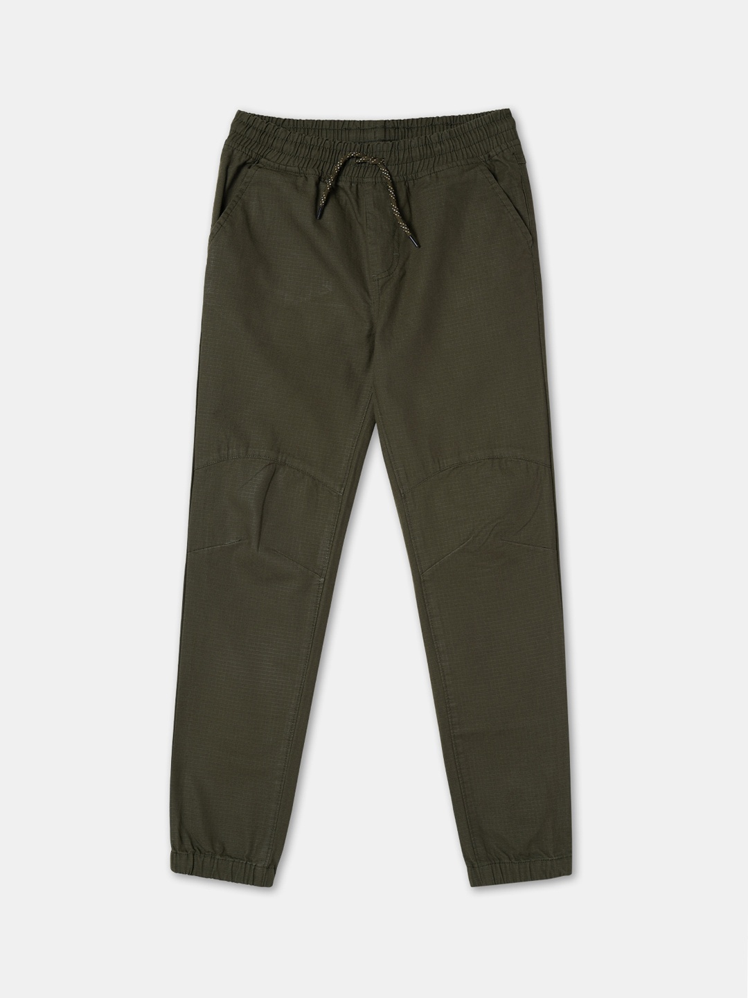

R&B Boys Cotton Relaxed Woven Joggers Trousers, Olive