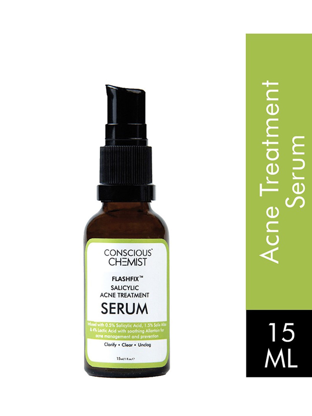 

Conscious Chemist Flashfix Acne Management Prevention Serum 15ml, Green
