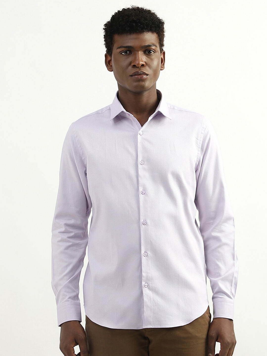 

United Colors of Benetton Button Cuff Slim Fit Casual Cotton Shirt, Blue