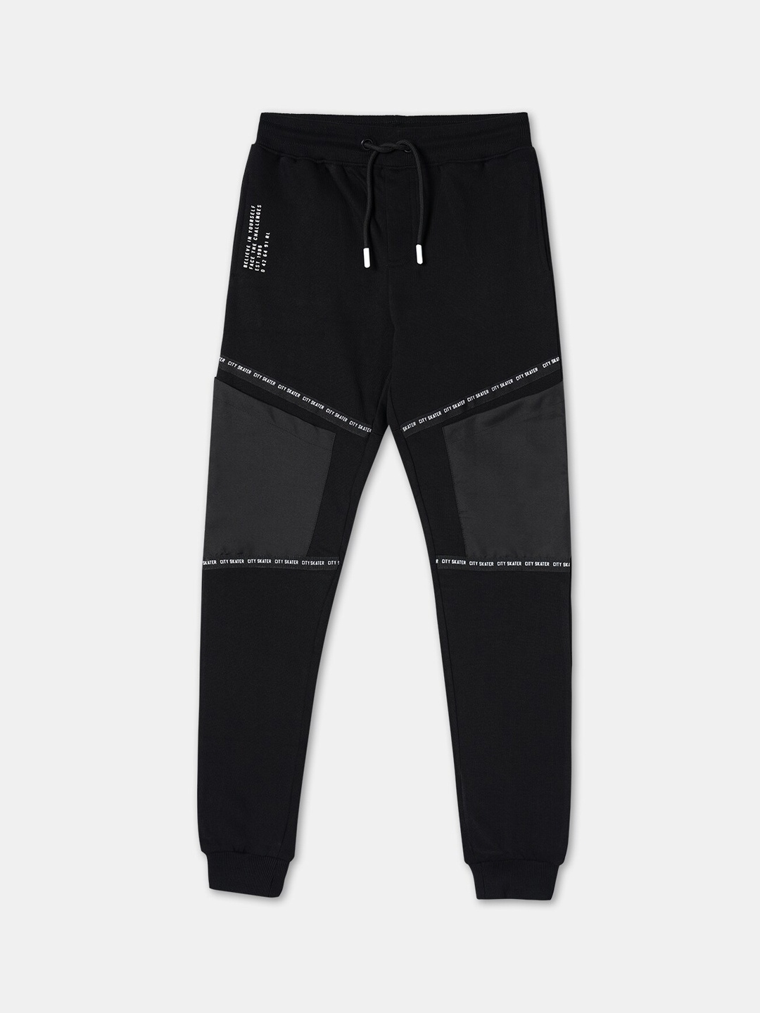 

R&B Boys Cotton Relaxed-Fit Jogger, Black