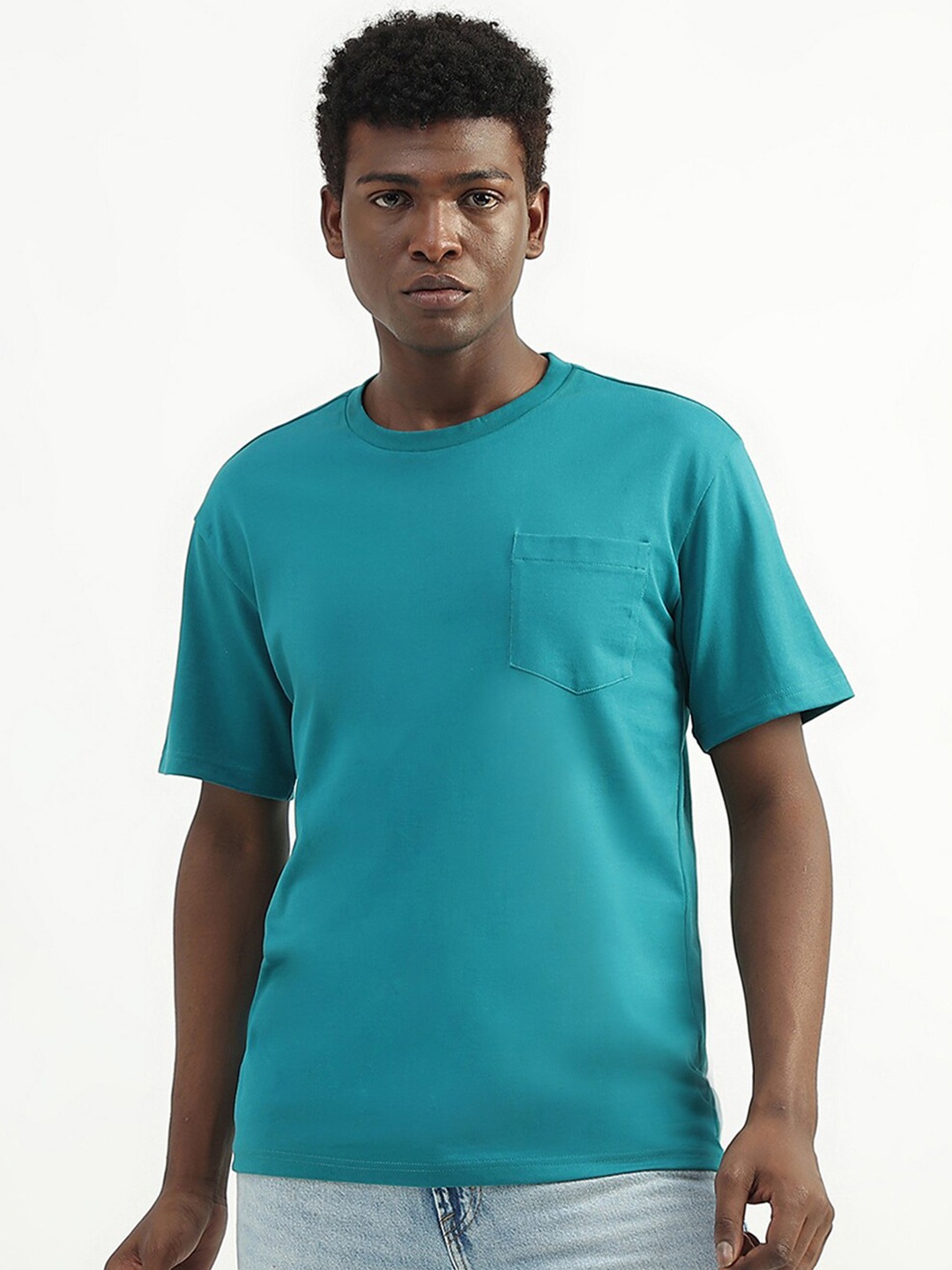 

United Colors of Benetton Round Neck Cotton T-shirt, Blue