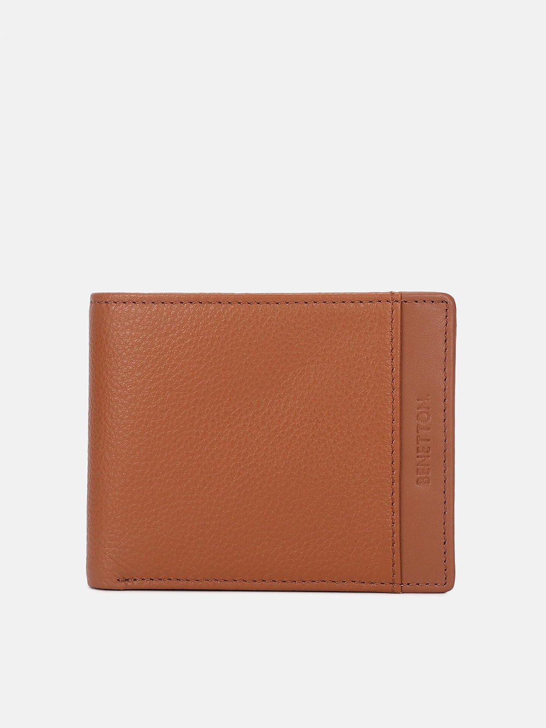 

United Colors of Benetton Men Leather Two Fold Wallet, Brown