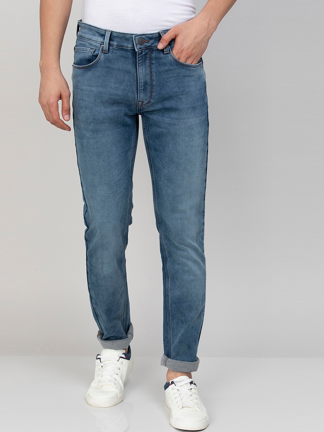 

Fame Forever by Lifestyle Men Cotton Skinny Fit Heavy Fade Jeans, Blue