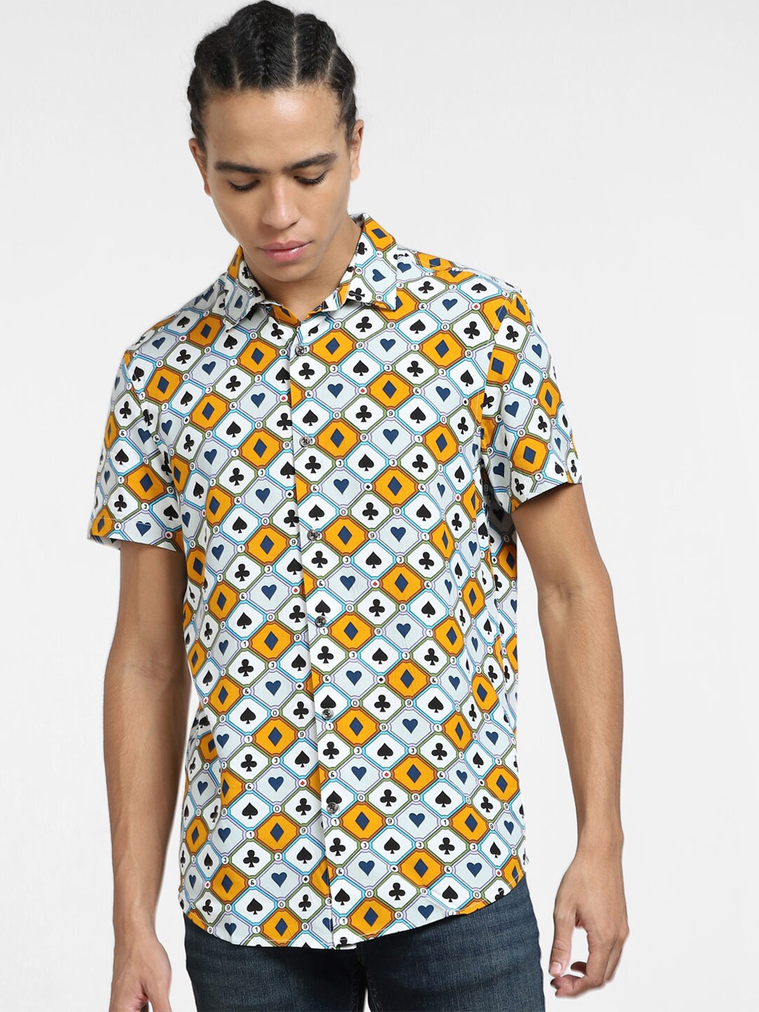 

Jack & Jones Floral Printed Casual Shirt, Blue