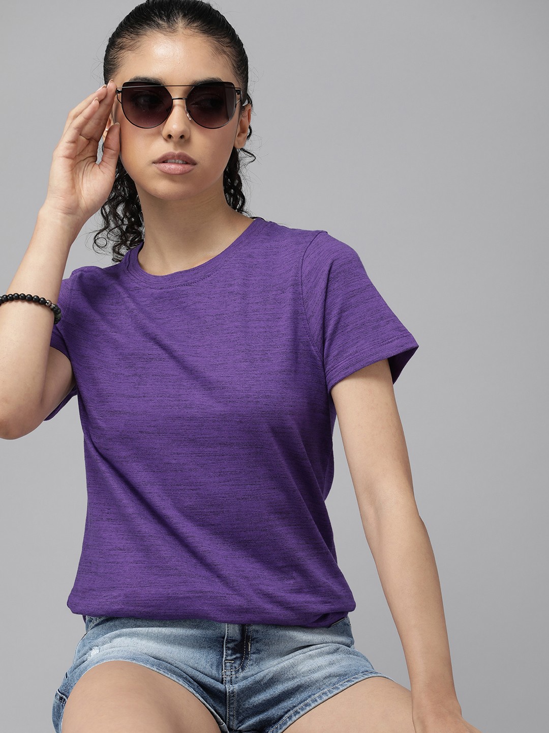 

Roadster Regular Fit T-shirt, Purple
