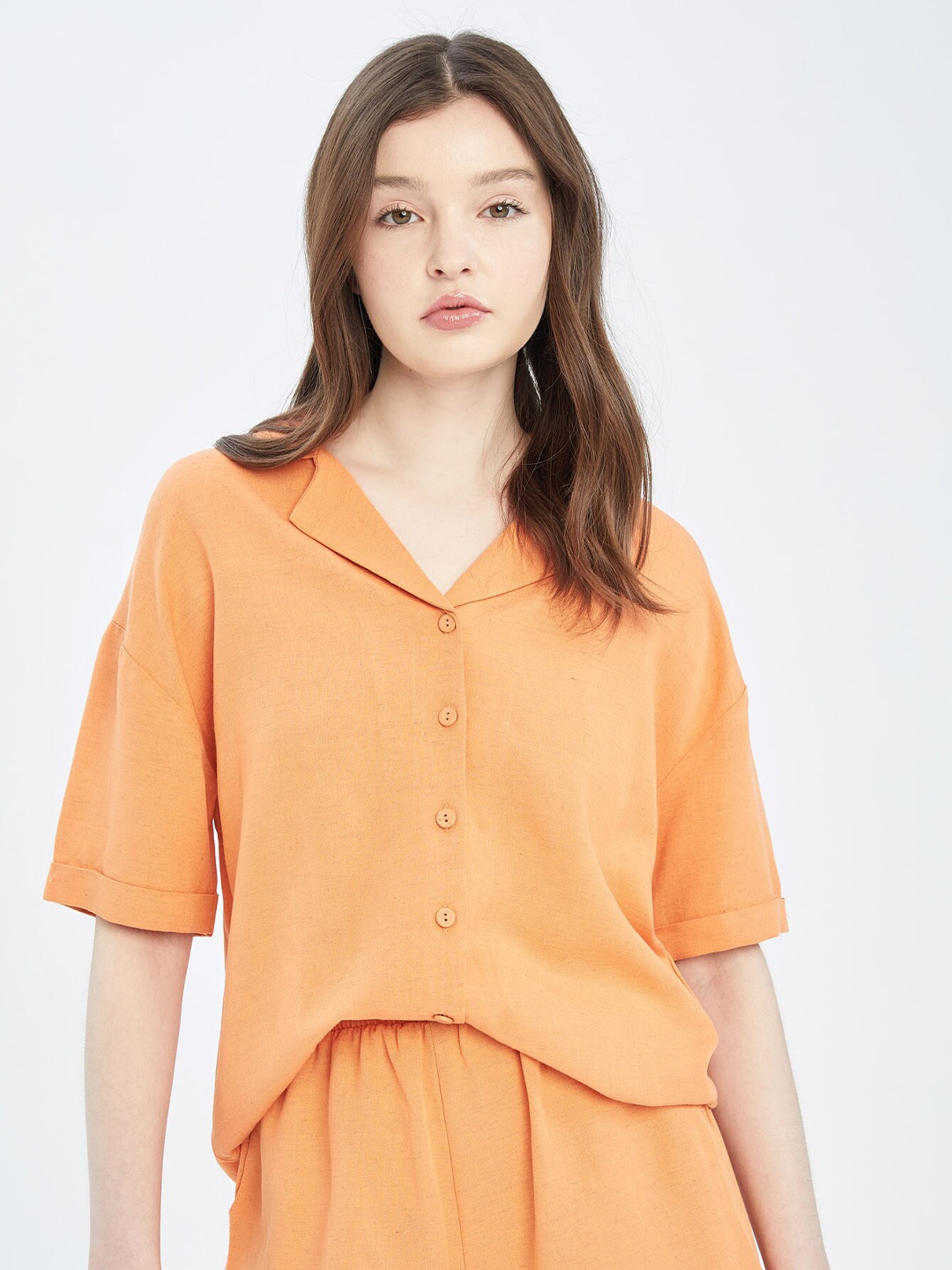 

DeFacto Women Casual Shirt, Orange