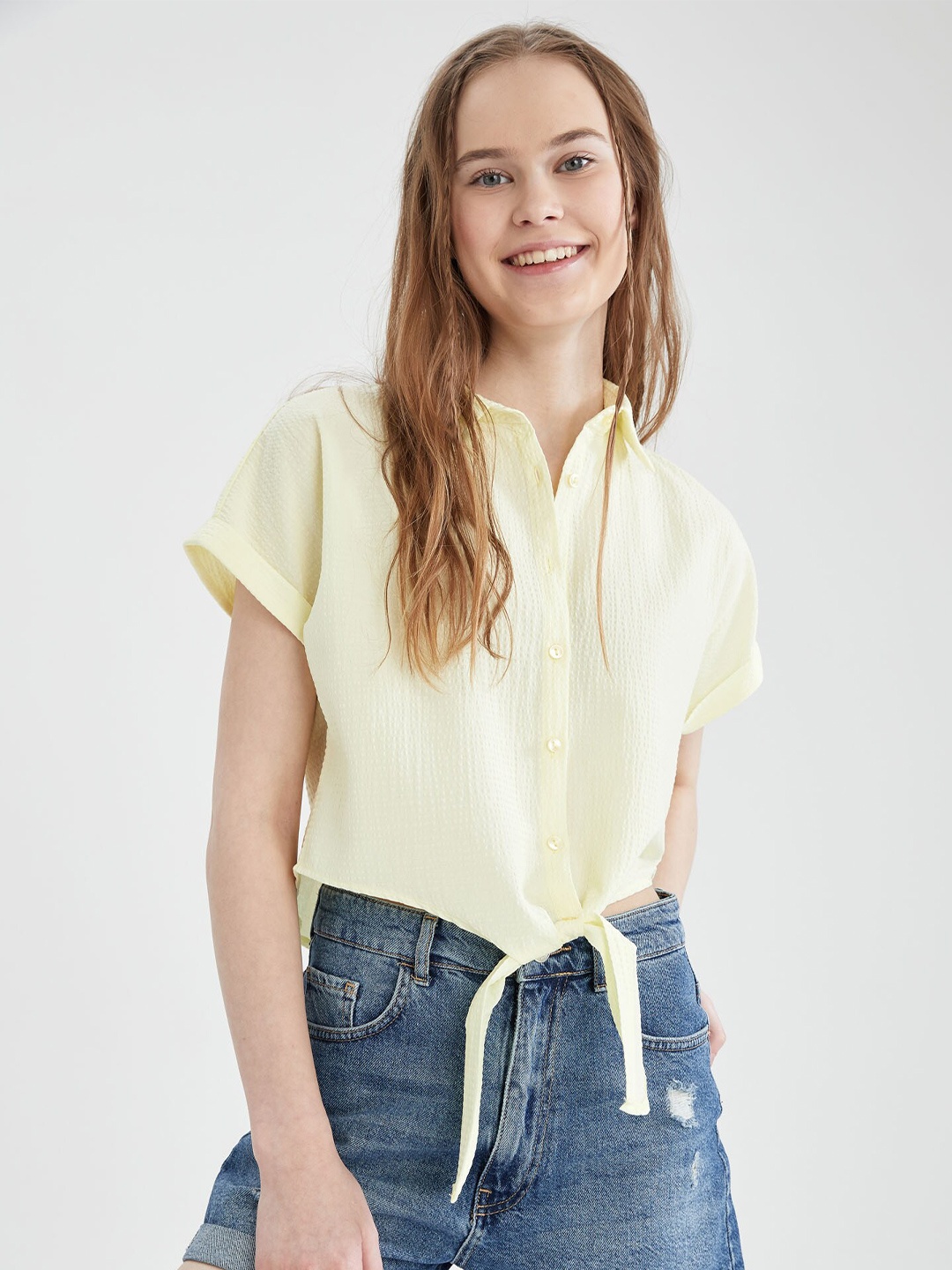 

DeFacto Regular Fit Casual Shirt, Yellow